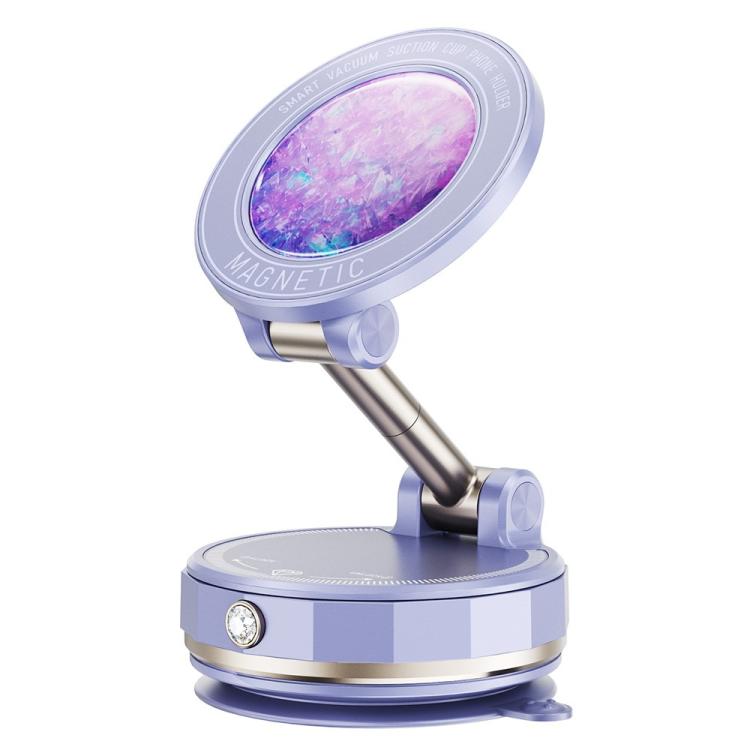 SD17 Rhinestone Epoxy Design Starry Sky Pattern Folding Car Phone Navigation Vacuum Suction Holder(Purple) - Universal Car Holders by buy2fix | Online Shopping UK | buy2fix