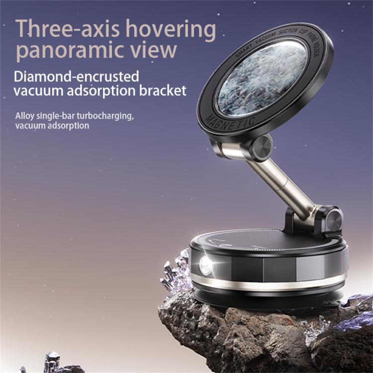 SD17 Rhinestone Epoxy Design Starry Sky Pattern Folding Car Phone Navigation Vacuum Suction Holder(Purple) - Universal Car Holders by buy2fix | Online Shopping UK | buy2fix