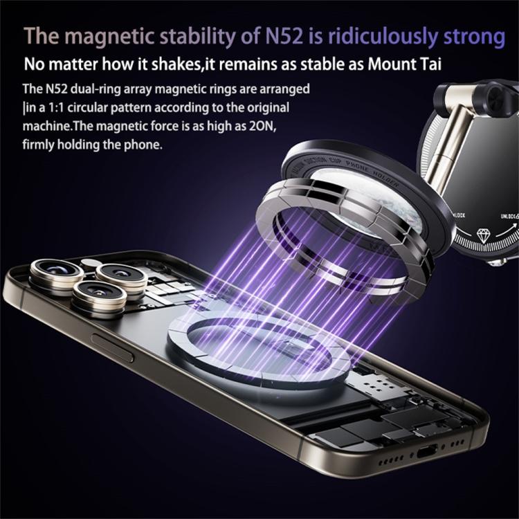 SD17 Rhinestone Epoxy Design Starry Sky Pattern Folding Car Phone Navigation Vacuum Suction Holder(Purple) - Universal Car Holders by buy2fix | Online Shopping UK | buy2fix