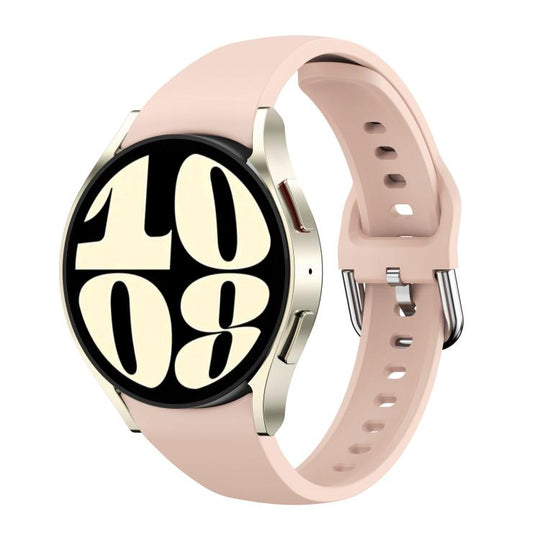 For Samsung Galaxy Watch FE / 7 / 6 / 5 / 4 Slim Silicone Watch Band(Pink)