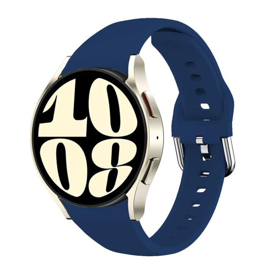 For Samsung Galaxy Watch FE / 7 / 6 / 5 / 4 Slim Silicone Watch Band(Indigo Blue)