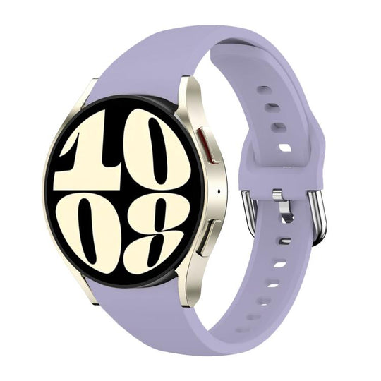 For Samsung Galaxy Watch FE / 7 / 6 / 5 / 4 Slim Silicone Watch Band(Deep Purple)