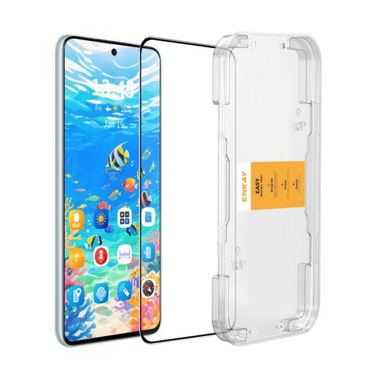 For vivo iQOO 15 ENKAY Easy Install 0.18mm High Alumina Silicon Full Glass Film, Support Ultrasonic Unlock
