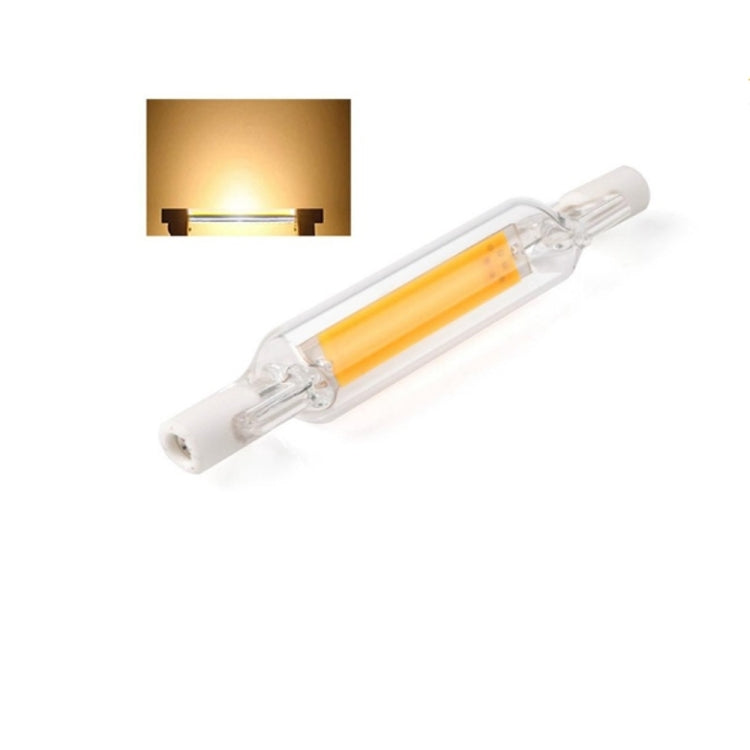 R7S 5W COB LED Lamp Bulb Glass Tube for Replace Halogen Light Spot Light,Lamp Length: 78mm, AC:110v(Warm White) by buy2fix