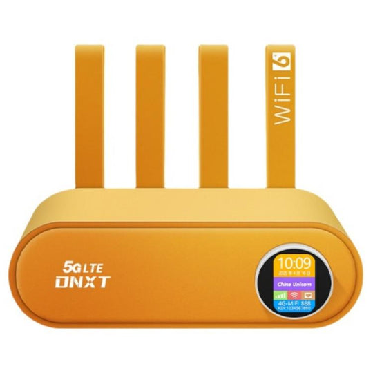 WR860-E With SIM Card Slot Wireless Repeater 4 Antennas 4 Ethernet Ports 4G LTE WiFi 6 Router, Color:Orange(EU Plug)