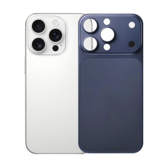 For iPhone 16 Pro Max Kalebol Ultra-Thin Transformation into 17 Pro Max Frosted Aluminum Alloy Metal Back Cover(Blue)