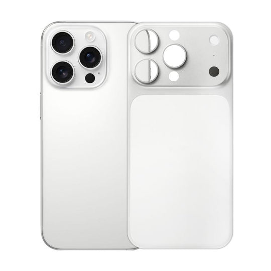 For iPhone 14 Pro Kalebol Ultra-Thin Transformation into 17 Pro Matte Aluminum Alloy Metal Back Cover(Silver)