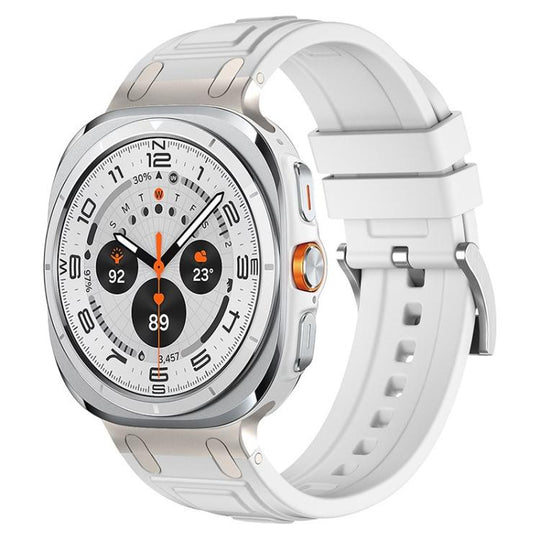 For Galaxy Watch Ultra2 2026 / 2025 / 1 2024 Triple-Layer Armour Silicone Watch Band(White)