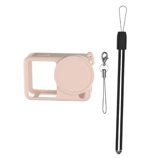 For DJI Osmo Action 6 Action Cameras Body Lens Cap Silicone Protective Cover(Pink)