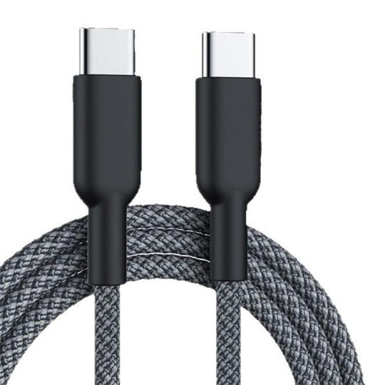 ENKAY ENK-CB182 PD60W Type-C to Type-C Nylon Braided Charging Data Cable, Length:2m(Black)