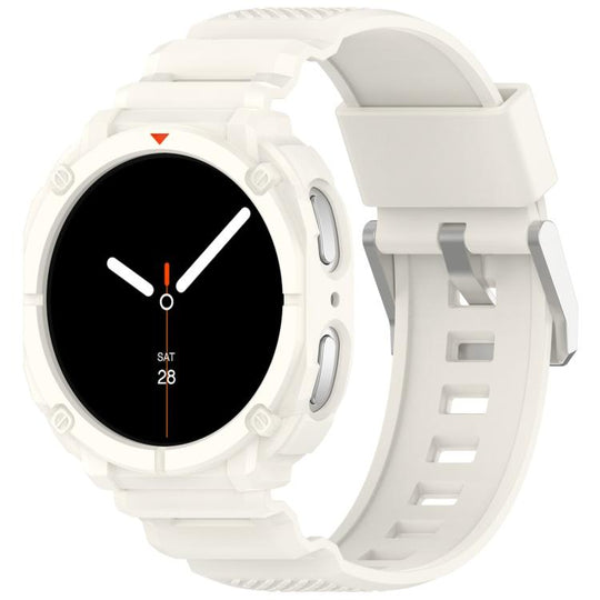 For Galaxy Watch9 / 8 44mm Solid Color Watch Shell Integrated TPU Watch Band(Starlight)