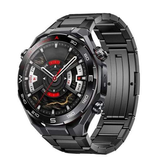 For Huawei Watch Ultimate 2 Folding Buckle Titanium Alloy Watch Band(Black)