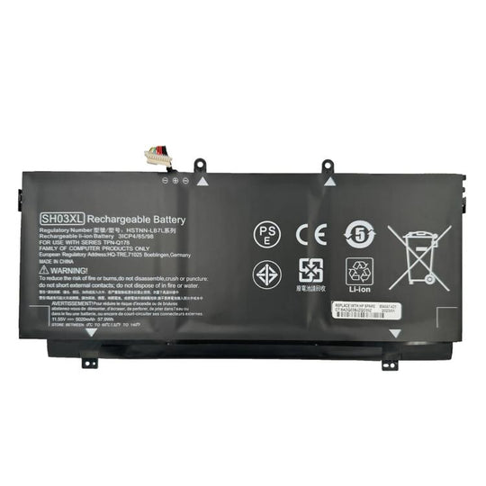 SH03XL 5020mAh Laptop Battery Replacement For HP Spectre x360 TPN-Q178