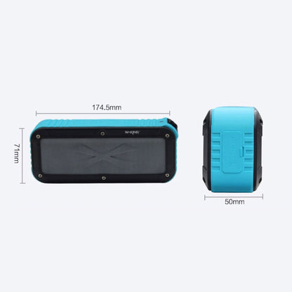 W-KING S20 Loudspeakers IPX6 Waterproof Bluetooth Speaker Portable NFC Bluetooth Speaker for Outdoors / Shower / Bicycle FM Radio (Green) - Waterproof Speaker by W-KING | Online Shopping UK | buy2fix