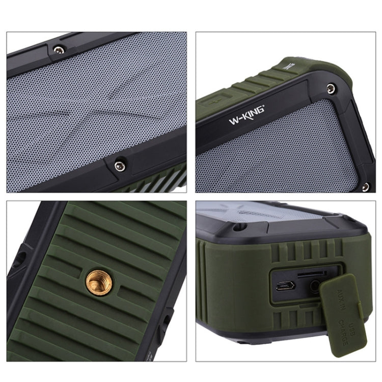 W-KING S20 Loudspeakers IPX6 Waterproof Bluetooth Speaker Portable NFC Bluetooth Speaker for Outdoors / Shower / Bicycle FM Radio (Green) - Waterproof Speaker by W-KING | Online Shopping UK | buy2fix
