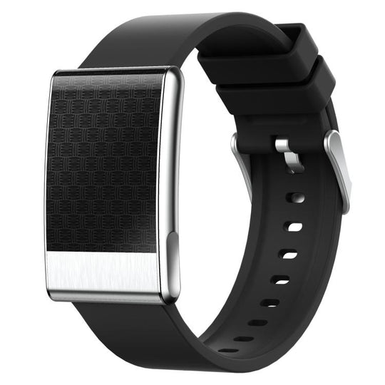 E900 Screenless BT Smart Bracelet Silicone Strap, Support ECG Heart Health Analysis / Health Monitoring(Black)