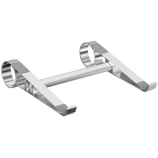 0022 For Home / Office Desktop Riser Cooling Pad Foldable Storage Portable Aluminum Laptop Stand(Silver)