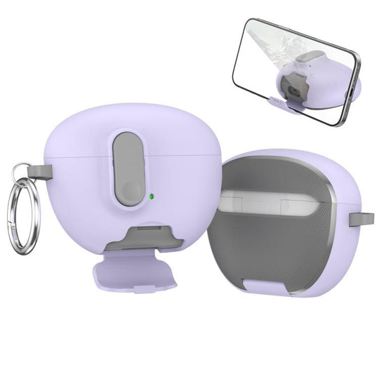 For Huawei FreeBuds 6i God of War Series Snap Lock Mount Shockproof Earphone Protective Case(Light Purple)