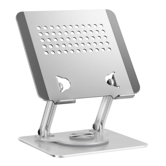 0032 For Laptop / Tablet Rotating Stand Adjustable Height Angle Metal Desk Cooling Rack(White)