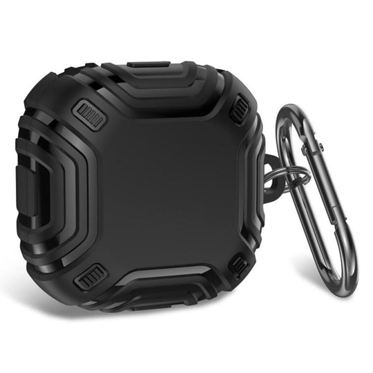 For Galaxy Buds Live / Pro / 2 / 2 Pro / FE / Core Extraordinary Frosted Anti Drop TPU Earphone Cover with Metal Buckle(Black)