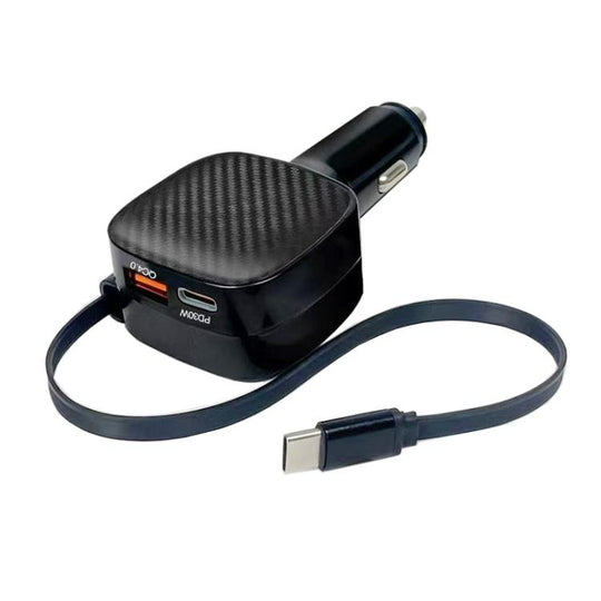F02 70cm Type-C Cable + PD3.0 + USB 3 in 1 Car Charger