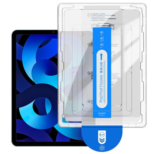 For iPad Air 2019 Easy Install Box Dust-Free Curved Edge HD Tempered Glass Film