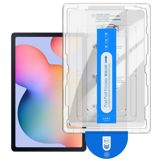 For Samsung Galaxy Tab S6 Lite 2024 Easy Install Box Dust-Free Curved Edge HD Tempered Glass Film