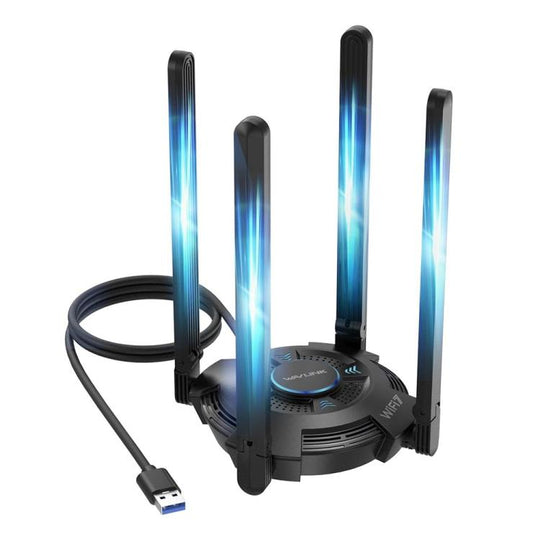 WAVLINK WN695BE2 BE6500 Tri-Band 2.4GHz / 5GHz / 6GHz High Gain Antennas USB 3.0 WiFi 7 Adapter
