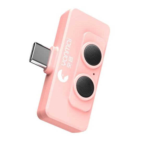YANMAI R6 Vlogging / Recording Type-C Mini Microphone AI + ANC Smart Noise Reduction Mic(Pink)