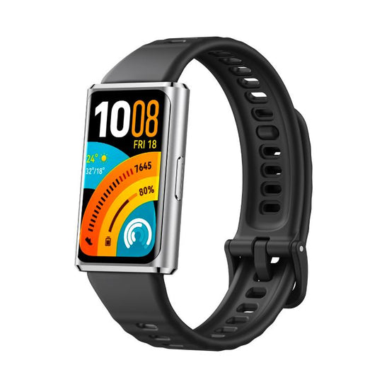 For Huawei Band 11 / Band 11 Pro Concave Texture Solid Color Silicone Watch Band(Black)
