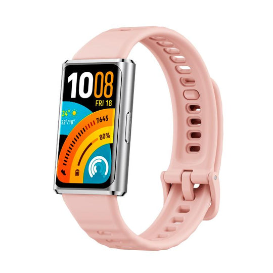 For Huawei Band 11 / Band 11 Pro Concave Texture Solid Color Silicone Watch Band(Pink)