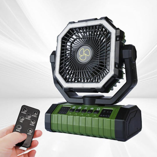 WG353 Outdoor Camping Hook Tent Desktop Fan 20000mAh Battery(Green)