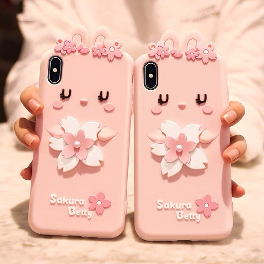 For iPhone X / XS Cherry Blossoms Style Full Package Anti Falling Silicone Sleeve - More iPhone Cases by buy2fix | Online Shopping UK | buy2fix