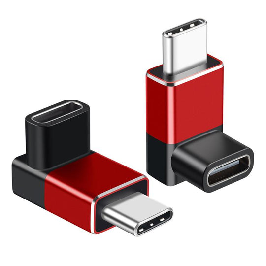 2 Pcs ENKAY ENK-AT132 USB C 90 Degree Adapter 40Gbps USB4 For Thunderbolt 4 / 3 Extension Converter(Red)