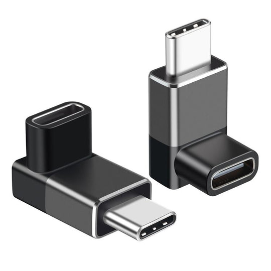 2 Pcs ENKAY ENK-AT132 USB C 90 Degree Adapter 40Gbps USB4 For Thunderbolt 4 / 3 Extension Converter(Grey)