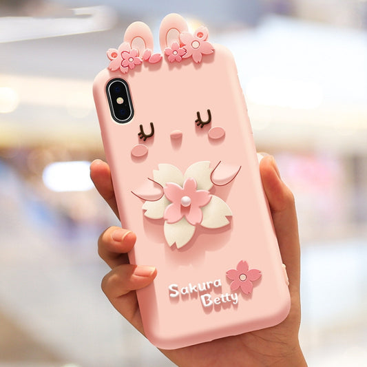 For iPhone X / XS Cherry Blossoms Style Full Package Anti Falling Silicone Sleeve - More iPhone Cases by buy2fix | Online Shopping UK | buy2fix