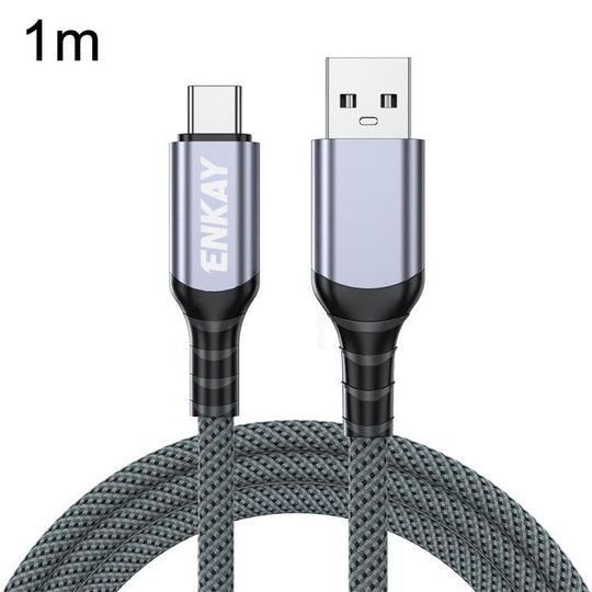 ENKAY ENK-CB188 USB 3.2 to Type-C 60W Fast Charging Cable 10Gbps Super Speed Data Transfer, Length:1m