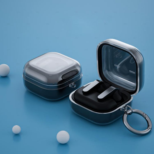 For Samsung Galaxy Buds4 pro Transparent Bluetooth Earphone Case(Transparent Black)
