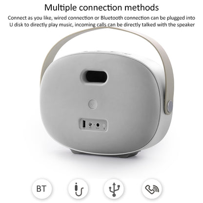 W-KING T8 HIFI Speaker 30W High Power Portable Bluetooth Speaker Wireless with FM Radio for Mobile Bluetooth Speaker(Silver grey) - Desktop Speaker by W-KING | Online Shopping UK | buy2fix