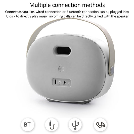W-KING T8 HIFI Speaker 30W High Power Portable Bluetooth Speaker Wireless with FM Radio for Mobile Bluetooth Speaker(Silver grey) - Desktop Speaker by W-KING | Online Shopping UK | buy2fix