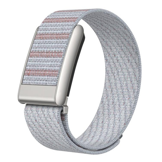 For WHOOP 5.0 Regular Dual Color Nylon Hook and Loop Fastener Watch Band(White Twill)