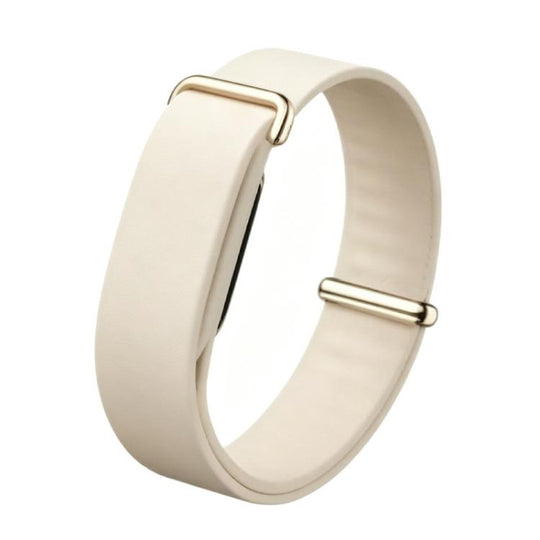 For Google Fitbit Air Solid Color Single Lap Silicone Loop Watch Band(Ivory White)