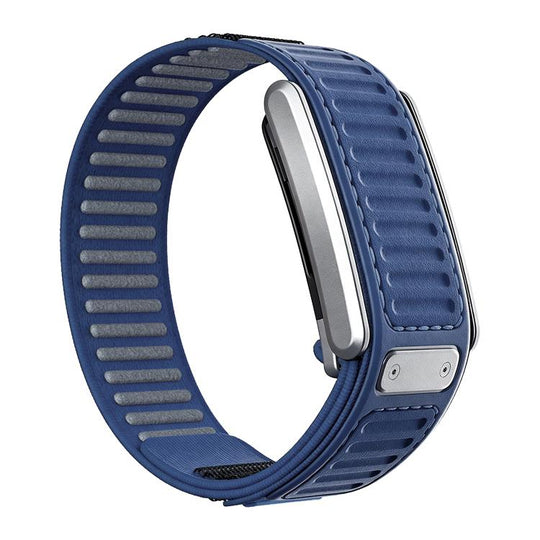 For WHOOP 5.0 Regular Quick Dry Two Color Nylon Hybrid Silicone Watch Watch Band(Cool Sea Blue)