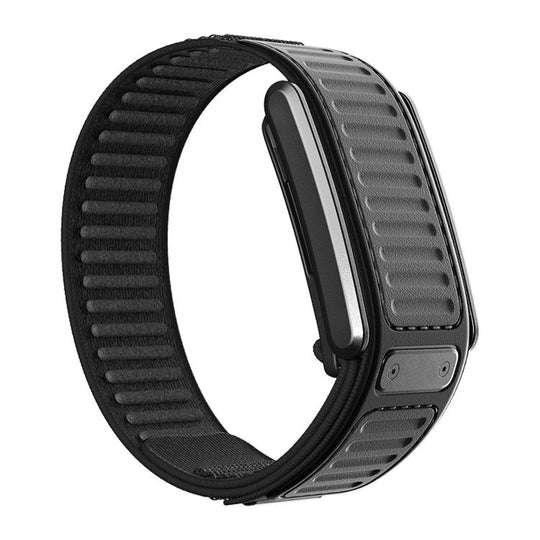 For WHOOP 5.0 Regular Quick Dry Two Color Nylon Hybrid Silicone Watch Watch Band(Black)