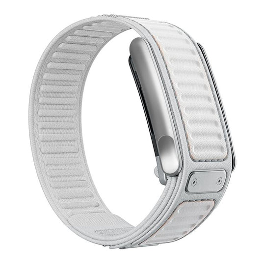 For WHOOP 5.0 Electrocardiogram Quick Dry Two Color Nylon Hybrid Silicone Watch Watch Band(Shell Beige)