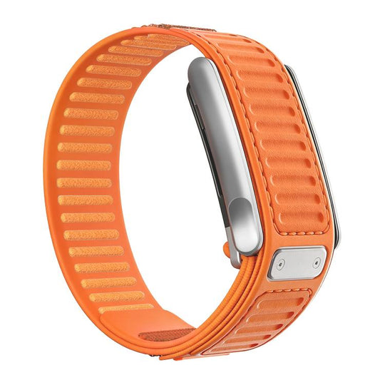 For WHOOP 5.0 Electrocardiogram Quick Dry Two Color Nylon Hybrid Silicone Watch Watch Band(Orange)