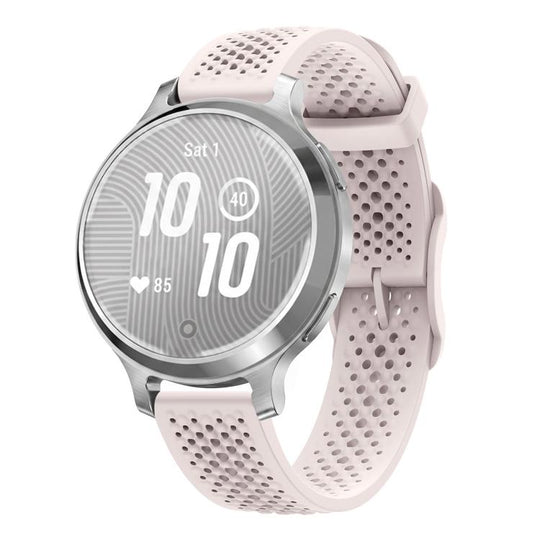 For Garmin Lily 2 Honeycomb Mesh Pin Buckle Solid Color Silicone Watch Band(Cherry Pink)