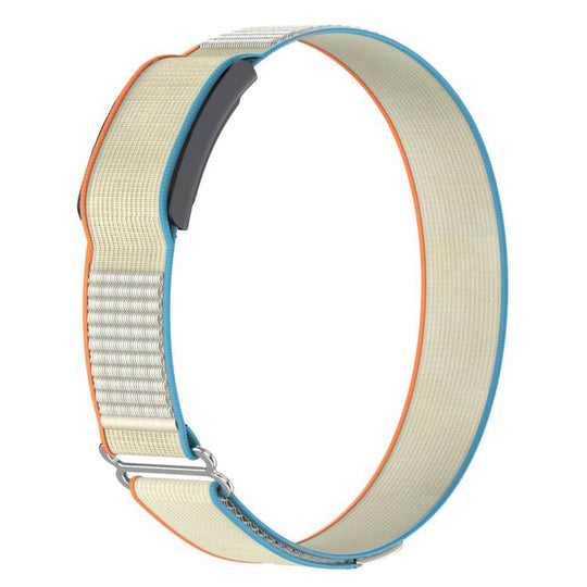 For Amazfit Helio Strap Nylon Hook and Loop Fastener Watch Band Armband(Orange Beige)