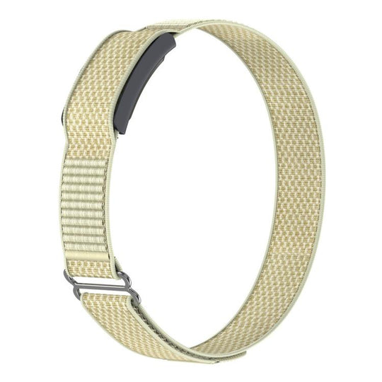 For Amazfit Helio Strap Nylon Hook and Loop Fastener Watch Band Armband(Beige)
