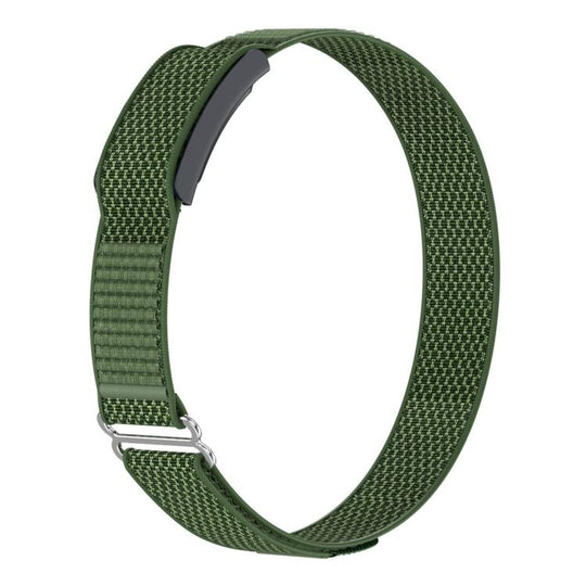 For Amazfit Helio Strap Nylon Hook and Loop Fastener Watch Band Armband(Green)